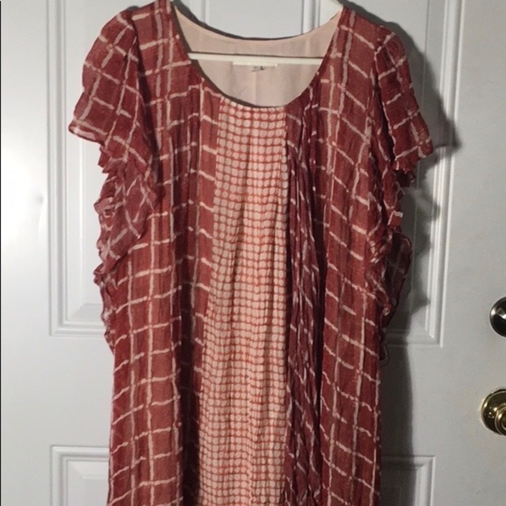 Hiche sleeveless drape sleeve lined dress with pleated front drape size XL